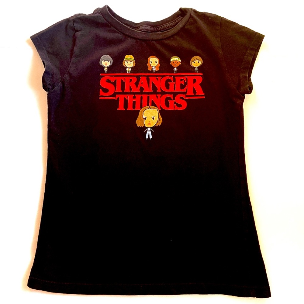 Black Stranger things top. Kids size large.